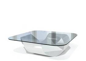 现代长方形玻璃家居茶几3D模型下载 现代长方形玻璃家居茶几3D模型下载