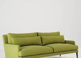 现代绿色布艺双人沙发3D模型下载 现代绿色布艺双人沙发3D模型下载