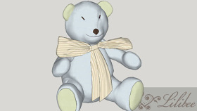 铰接式M lilibee熊 玩具 玩具娃娃 泰迪熊 机器 毛绒玩具 SU模型下载 铰接式M lilibee熊 玩具 玩具娃娃 泰迪熊 机器 毛绒玩具 SU模型下载