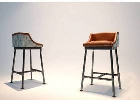 现代皮革吧台椅3D模型下载下载 现代皮革吧台椅3D模型下载下载