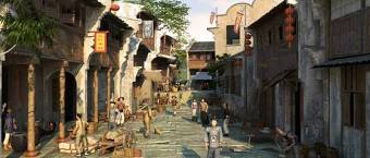 中式古代街道建筑3d模型下载 中式古代街道建筑3d模型下载