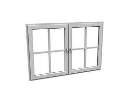 现代长方形玻璃平开窗3D模型下载 现代长方形玻璃平开窗3D模型下载