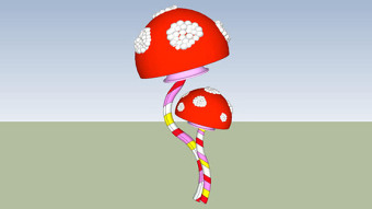 旺卡巨型糖果蘑菇 风筝 老人 降落伞 热气球 滑雪板 SU模型下载 旺卡巨型糖果蘑菇 风筝 老人 降落伞 热气球 滑雪板 SU模型下载