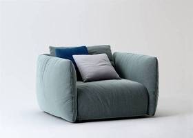 现代蓝色布艺单人沙发3D模型下载 现代蓝色布艺单人沙发3D模型下载