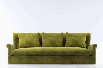 美式简约绿色布艺三人沙发3D模型下载 美式简约绿色布艺三人沙发3D模型下载