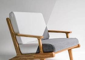 现代实木单椅3D模型下载 现代实木单椅3D模型下载
