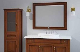 棕色洗手台 卫浴镜3D模型下载 棕色洗手台 卫浴镜3D模型下载