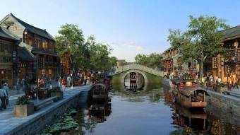 中式古镇文化街3d模型下载 中式古镇文化街3d模型下载