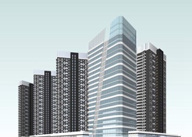 现代办公楼 现代高层住宅SU模型下载 现代办公楼 现代高层住宅SU模型下载