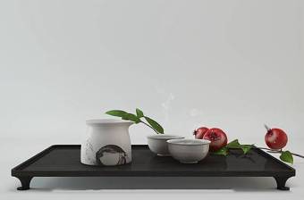新中式茶具摆件3D模型下载 新中式茶具摆件3D模型下载
