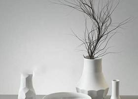 现代陶瓷花瓶干支器皿摆件组合3D模型下载 现代陶瓷花瓶干支器皿摆件组合3D模型下载