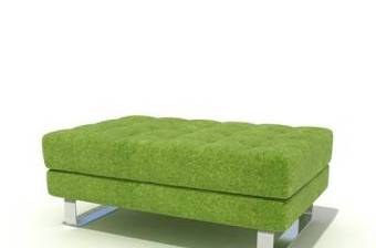 现代绿色长方形布艺沙发凳3D模型下载 现代绿色长方形布艺沙发凳3D模型下载
