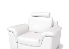 现代白色皮质单人沙发3D模型下载 现代白色皮质单人沙发3D模型下载