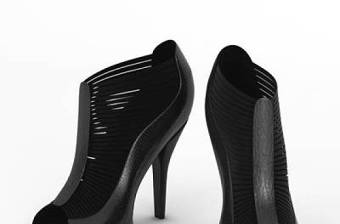 黑色皮质鞋子3D模型下载 黑色皮质鞋子3D模型下载