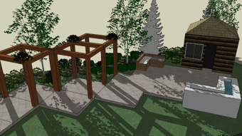 园林设计 室外 庭院 温泉 SU模型下载 园林设计 室外 庭院 温泉 SU模型下载