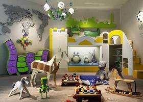 现代儿童上下床斗柜玩具吊灯3D模型下载 现代儿童上下床斗柜玩具吊灯3D模型下载
