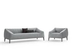 现代灰色布艺组合沙发3D模型下载 现代灰色布艺组合沙发3D模型下载