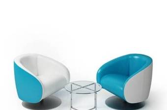 现代皮质椅子茶几组合3D模型下载 现代皮质椅子茶几组合3D模型下载