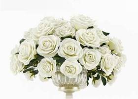欧式金属花瓶白玫瑰3D模型下载下载 欧式金属花瓶白玫瑰3D模型下载下载
