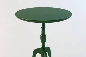 美式田园绿色圆形木艺餐桌3D模型下载 美式田园绿色圆形木艺餐桌3D模型下载