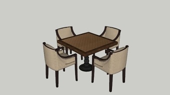 餐桌椅SU模型下载 餐桌椅SU模型下载
