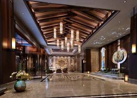 中式酒店大堂接待区组合3D模型下载 中式酒店大堂接待区组合3D模型下载