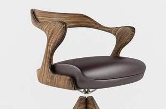 现代棕色皮质电脑椅3D模型下载 现代棕色皮质电脑椅3D模型下载