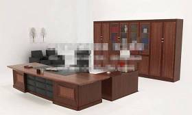 现代经理办公室 现代棕色木艺办公桌3D模型下载 现代经理办公室 现代棕色木艺办公桌3D模型下载