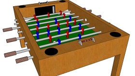 桌上足球SU模型下载 桌上足球SU模型下载