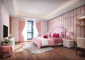 现代儿童房女孩卧室3D模型下载 现代儿童房女孩卧室3D模型下载