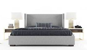 后现代双人床床头柜组合3d模型下载 后现代双人床床头柜组合3d模型下载