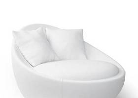 现代白色布艺单人沙发3D模型下载 现代白色布艺单人沙发3D模型下载