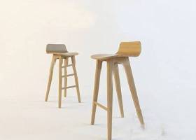 现代木质吧椅3D模型下载 现代木质吧椅3D模型下载