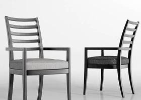 现代实木布艺单椅组合3D模型下载 现代实木布艺单椅组合3D模型下载