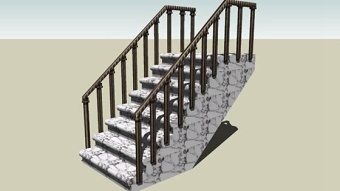 铁艺楼梯 草图大师模型SU模型下载 铁艺楼梯 草图大师模型SU模型下载