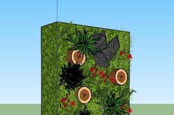 现代植物墙SU模型下载 现代植物墙SU模型下载