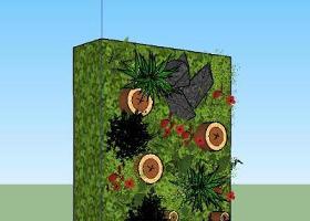 现代植物墙SU模型下载 现代植物墙SU模型下载