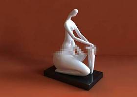 白色陶艺装饰品3D模型下载 白色陶艺装饰品3D模型下载