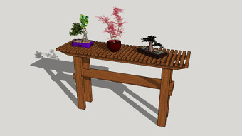 Bonsai盆景桌 桌子 椅子 家具 其他 餐桌 SU模型下载 Bonsai盆景桌 桌子 椅子 家具 其他 餐桌 SU模型下载
