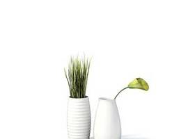 白色陶艺花瓶3D模型下载 白色陶艺花瓶3D模型下载