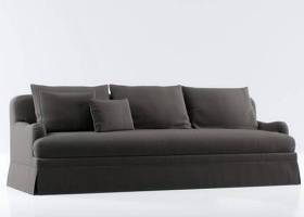 美式简约灰色布艺三人沙发3D模型下载 美式简约灰色布艺三人沙发3D模型下载