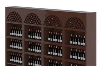 现代棕色木艺酒柜3D模型下载 现代棕色木艺酒柜3D模型下载