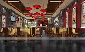 新中式中餐厅 新中式红色吊灯组合 新中式棕色木艺餐桌椅组合3D模型下载 新中式中餐厅 新中式红色吊灯组合 新中式棕色木艺餐桌椅组合3D模型下载