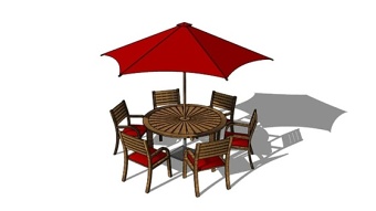 休闲桌椅组合 草图大师模型SU模型下载 休闲桌椅组合 草图大师模型SU模型下载