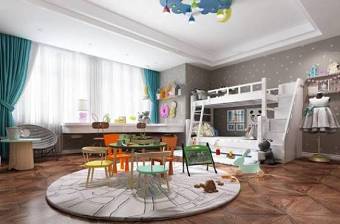 欧式儿童卧室桌椅组合3D模型下载 欧式儿童卧室桌椅组合3D模型下载