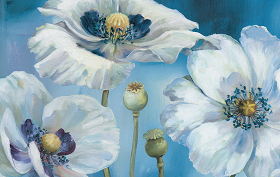 数码花卉油画图片