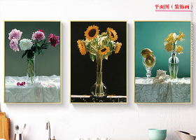 欧式花卉油画无框画图片