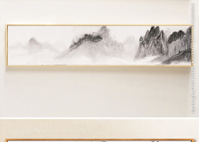 中国风黑白水墨装饰画图片