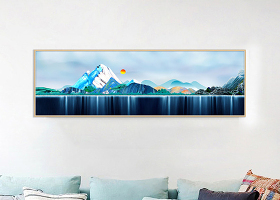 新中式山水山意境风景客厅装饰画图片
