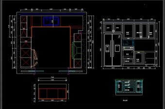 全屋定制板式家居标准柜体CAD图库